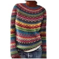 thumbnail image 1 of Chandails pour Femmes Hiver Automne Chandails Mignons Décontractés Amples à Manches Longues Pulls pour Femmes Hauts en Tricot, 1 of 9