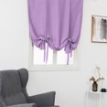 thumbnail image 4 of Innerwin Half Window Curtains Solid Color Kitchen Valance Rod Pocket Soft Short Blackout Curtain Ruched Waterproof Panels Darkening Thermal Insulated Purple 31.50 x 47.24", 4 of 9