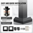 thumbnail image 4 of VEVOR Outdoor Handrails for 2-3 Step Stairs Black Square Tube Easy Install for Senior, 4 of 9