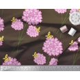 thumbnail image 2 of Soimoi Brown Georgette Viscose Fabric Insect & Floral Artistic Print Fabric by The Yard 42 Inch Wide, 2 of 3