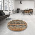 thumbnail image 3 of Ahgly Company Indoor Square Abstract Camel Brown Abstract Area Rugs, 4' Square, 3 of 6