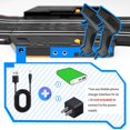 thumbnail image 3 of Slot Car Race Track Set, 19ft Electric Track with LED Lights and 4 Slot Cars, 2 Hand Controllers and Racing Game Lap Counters, Set Features Loop, Tur, 3 of 9