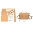thumbnail image 2 of DIY Sewing Stitching Womens Leather Punched Bag Tote Bag Making Complete Kit Handbag Khaki, 2 of 9