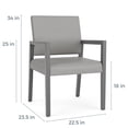 thumbnail image 4 of Pemberly Row Chaise d'Attente pour Invités avec Cadre en Bois, Brun, 4 of 5