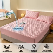 Tyidzon Mattress Protector 35x79 Inch Soft Comfortable Mattress Pad, Waterproof Mattress Protector Washable, Pink