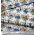 thumbnail image 3 of Soimoi Poly Georgette Fabric Frame,Jug & Flower Pot Patchwork Fabric Prints by Yard 52 Inch Wide, 3 of 3