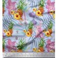 thumbnail image 1 of Tissu Popeline de Coton Bleu Pomme Imprimé par Yard 42 Pouces de Large, 1 of 3