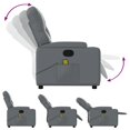 thumbnail image 3 of vidaXL Fauteuil Inclinable de Massage en Similicuir Gris, 3 of 5
