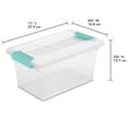 thumbnail image 2 of Sterilite Plastic Medium Clip Storage Box Container w/ Latching Lid, 4 Pack, 2 of 12