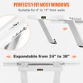 thumbnail image 4 of VEVOR Air Conditioner Support Bracket, Max. 220 lbs Load Capacity, Heavy Duty Steel Construction AC No Drilling Easy Installation, Fits Single or Double Hung Windows, Home and RV, White, 4 of 9
