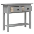 thumbnail image 2 of vidaXL Console Table BODO Grey 90x34.5x73 cm Solid Wood Pine, 2 of 5