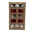 thumbnail image 4 of Holiday Time 45 Count Shatterproof Ornaments-Red/Silver/White, 4 of 4