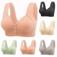thumbnail image 1 of Sentmoon Push Up Bras for Women Oversize Seamless Bras for Women No Underwires Wide Strap Front Closure Breathable Side Support Solid Color Sleep Bras Lightweight for School Black S, 1 of 3