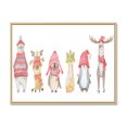 thumbnail image 3 of Designart Cute Christmas Animals Polar Bear Traditional Floating Frame Wall Art, 3 of 4