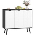 thumbnail image 1 of HOMCOM Buffet de 36 Pouces, Armoire Buffet avec Tablettes Ajustables, Noir, 1 of 10