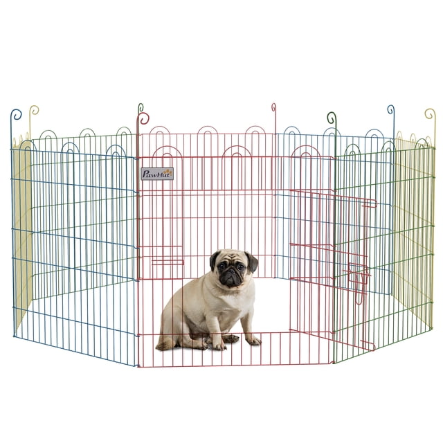 PawHut Pet Playpen Portable Octagon Dog Exercise Fence for Outdoor