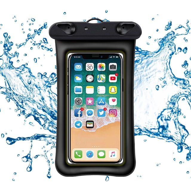 TIMIFIS Travel Essentials Universal Waterproof Phone Pouch IPX8 Waterproof Phone Case For Beach Underwater Cellphone Dry Bag With Lanyard Fits All Phones Up To 7.2IN - Summer