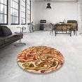 thumbnail image 4 of Ahgly Company Machine Washable Indoor Rectangle Transitional Orange Area Rugs, 5' x 7', 4 of 7