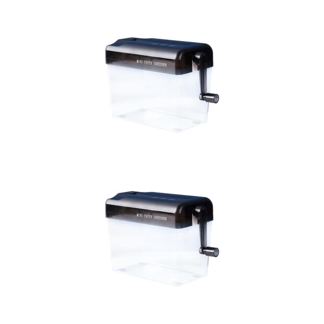 Youkk High Efficient Manual Shredder For Portable Shredding Large Capacity Manual Paper Shredder black 2Set