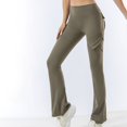 thumbnail image 4 of Timegard Legging pour Femmes Taille Haute Extensible Pantalon Cargo à Pattes d'Éléphant Automne Pantalon de Course Extérieur, 4 of 4