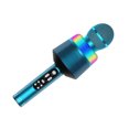 thumbnail image 3 of kurtrusly Microphone Sans Fil Haut-Parleur Dynamique Réverbération Lecteur KTV Surround Rechargeable avec Lumières LED Micro Forte Compatibilité Bleu, 3 of 7
