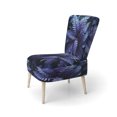 thumbnail image 3 of Designart « Blue Ferns Indigo Calm II » Fauteuil d'Appoint Rembourré à Fougères Bleues - Fauteuil Moderne pour Chambre, 3 of 7