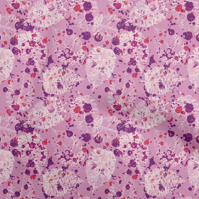 oneOone Silk Tabby Light Pink Fabric Abstracts Sewing Material Print Fabric By The Yard 42 Inch Wide
