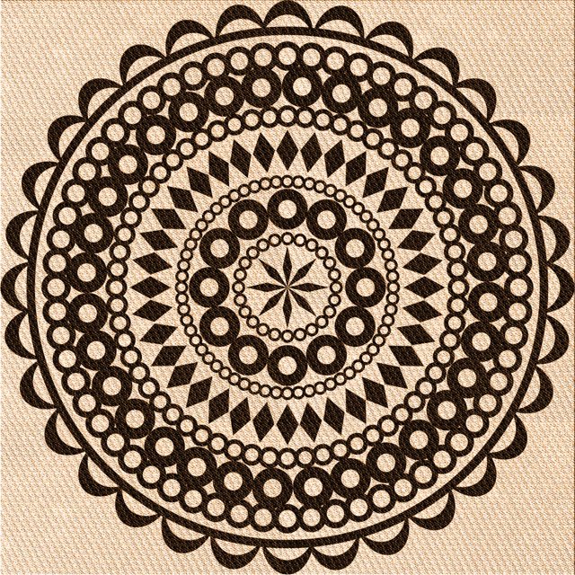 Ahgly Company Machine Washable Indoor Square Transitional Deep Peach Orange Area Rugs, 4' Square