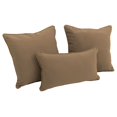 thumbnail image 1 of Double-corded Solid Twill Throw Pillows with Inserts (Set of 3), Toffee, 1 of 1