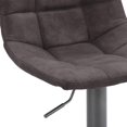 thumbnail image 3 of CorLiving Palmer Square Tufted Curved Adjustable Height Indoor Barstools, Distressed Grey (Set of 2), 3 of 9