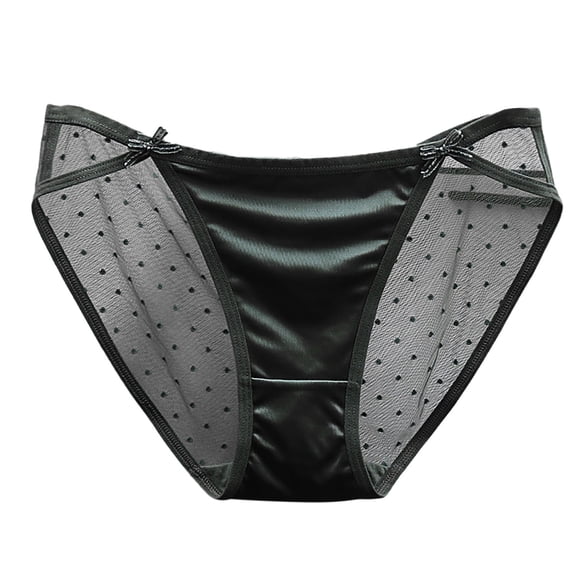 Gubotare Women's Underwear Briefs Women's Brief Panties, Silky Stretch & Satin Trim (Green,M)