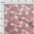 thumbnail image 2 of oneOone Velvet Maroon Fabric Geometrical Mix Craft Projects Decor Fabric Printed By The Yard 58 Inch Wide, 2 of 4