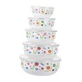 thumbnail image 4 of Tnarru Ensemble de 5 Pcs de Bols à Mélanger Bol à Salade de Fruits Bol à Riz Polyvalent avec Couvercles Contenant de Rangement pour Aliments Biscuits Crêpes Floral, 4 of 8