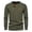 Army Green1, variant on Jalioing Men's Corduroy Shirts Vintage Fashion Long Sleeve Button Crew Neck T Shirt Casual Pullover Tee with Pocket