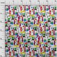 thumbnail image 3 of oneOone Georgette Viscose White Fabric Abstracts Sewing Material Print Fabric By The Yard 42 Inch Wide, 3 of 5