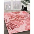 thumbnail image 3 of Ahgly Company Tapis de Zone Carré Orange Lavable en Machine, 7 Pieds Carré, 3 of 7