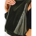 thumbnail image 5 of INSPIRE CHIC Veste de Moto Courte en Velours pour Femme à Revers Cranté avec Fermeture Éclair S Vert Armée, 5 of 5