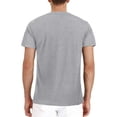 thumbnail image 3 of Mefallenssiah Men'S Short Sleeve Men Short-Sleeve Beefy Muscle Basic Solid Pure Color Blouse Tee Shirt top Gray, 3 of 3