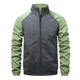 thumbnail image 4 of Yusimy Men's Lightweight Casual Bomber Jacket - Color Block Design Classic Varsity Style, 4 of 9