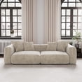thumbnail image 3 of The Magic Home Canapé d'Angle Convertible Modulable 2 Places en Velours Côtelé Beige,, 3 of 10