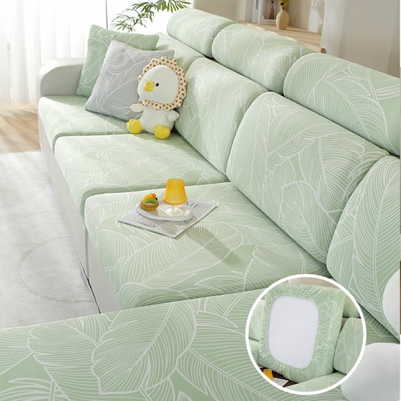 Stretch Sofa Cover for Couch Cushions, 100% Polyester Slipcover with Elastic Hem, Wear-Resistant Seat Protector for Pets, Easy Clean