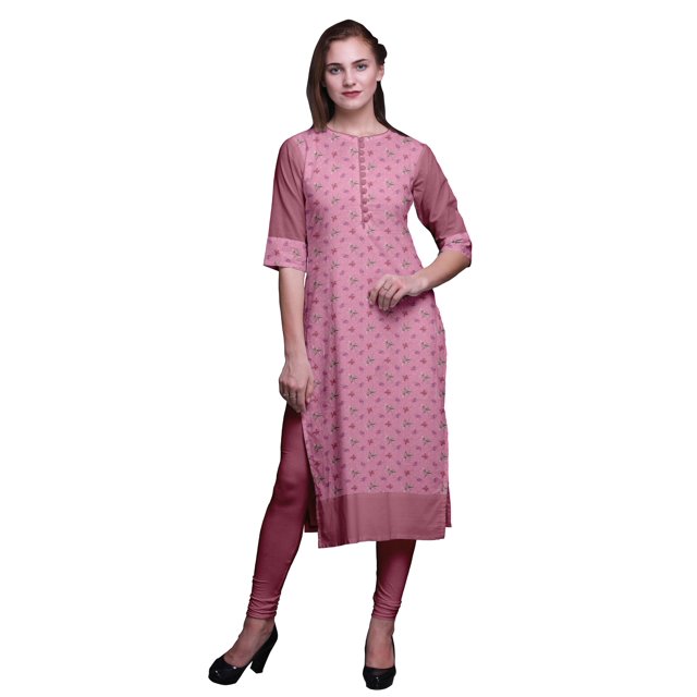 Bimba Kurta Droite pour Femmes, Haut Indien Imprimé, EthnicKurti
