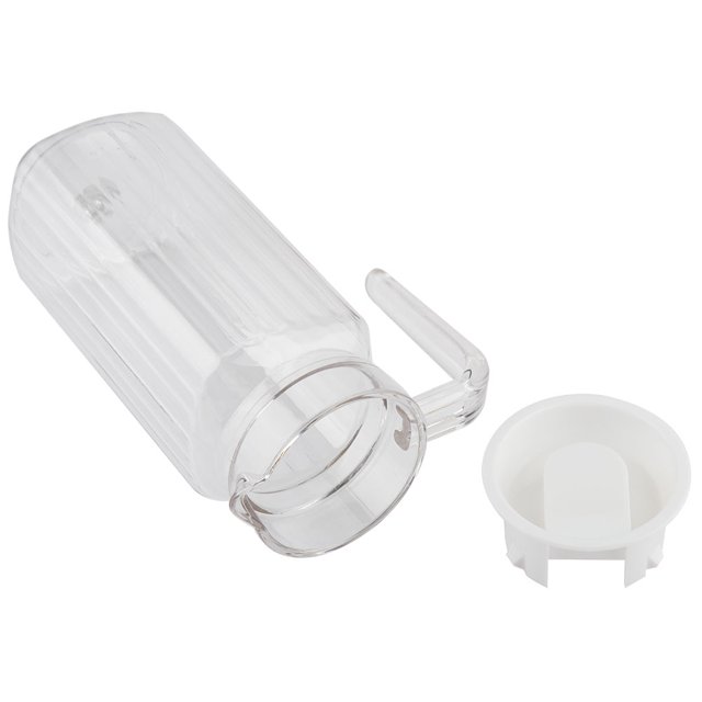 Fdit Water Jug,Acrylic Transparent Bottle Striped Water Ice Cold Jug with Lid for Bar Home, Water Bottle