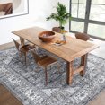 thumbnail image 4 of Garvee Tapis Vintage Usé 8'x10 Pieds pour Aire, Tapis de Salon Lavable à Médaillon Rétro, Tapis Intérieur Antidérapant et Résistant aux Taches pour Chambre et Bureau à Domicile, Gris, 4 of 8