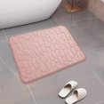 thumbnail image 4 of Abbracc 40x60cm Bathmat Quick Absorbent Machine Washable 3D Effect Coral Velvet Bath Rug Pink, 4 of 7