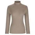 thumbnail image 4 of EGNMCR Chandail à Col Roulé pour Femmes, Chandails pour Femmes Mode Femmes Manches Longues Unies chandail Col Roulé Chandail Décontracté Hauts Chandail Femmes, 4 of 8