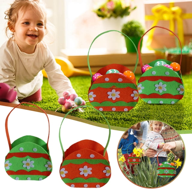 Vaidha Cute Easter Cloth Basket Candy Gift Bucket Children's Party Decoration