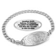 thumbnail image 1 of MedicEngraved Stainless Steel Custom Medical Alert Bracelet - 5mm Curb Link, 1 of 8