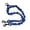 Blue, variant on Hearth & Gear Pet Supplies Reflective Double Ended Leash For Dogs One Drag And Two Leashes Retractable Reflective Dog Leash Small Dog Leashes 4 Ft Stunt Puppy Training Leashes for Medium Dogs Bike Tow