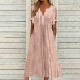 thumbnail image 2 of Yuyuzo Robe Longue Maxi Bohème pour Femmes, Robes Boho Tendance, Découpes, Col en V, Robe d'Été de Plage avec Poches, 2 of 7